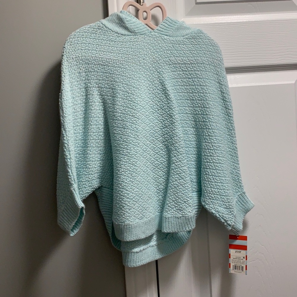 Girls unicorn hooded sweater poncho